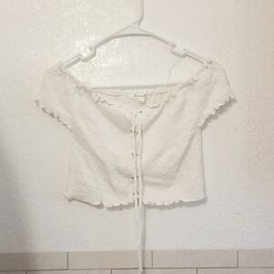 Women's White Off-Shoulder Top Never Worn Before